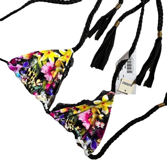 Beach Bunny Panama Animal Reversible Bikini Top nwt - Picture 2 of 5